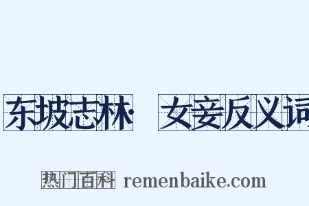 东坡志林·女妾反义词是什么意思的图片